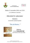 Image: PRESENTAZIONE LIBRO ERNESTO GROSSI - SABATO 21 NOVEMBRE ORE 15.30