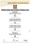 Image: CORSI LIBERA UNIVERSITA' DEL LODIGIANO - BIBLIOTECA COMUNALE SABATO 26 SETTEMBRE ORE 11.00