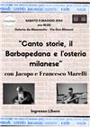 Image: BARBAPEDANA DA MASNANTIN: "CANTO LE STORIE DE L'OSTERIA MILANESE"  - SABATO 11 MAGGIO ORE 18.00